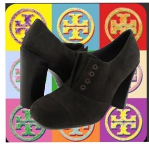 TORY BURCH Stella Smoke Suede SOLID OXFORD